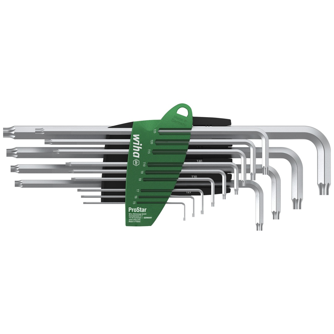 Wiha Stiftschlüssel Set im ProStar Halter TX 13-tlg. titansilber in SB-Kartonverpackung