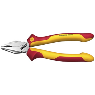 Wiha Kombizange Professional electric mit DynamicJoint und OptiGrip mit extra langer Schneide 160 mm, 6 1/2", Art.Nr. 27328