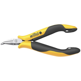 Wiha Flachrundzange Professional ESD gebogene Form, ca. 45° 120 mm, 4 3/4"
