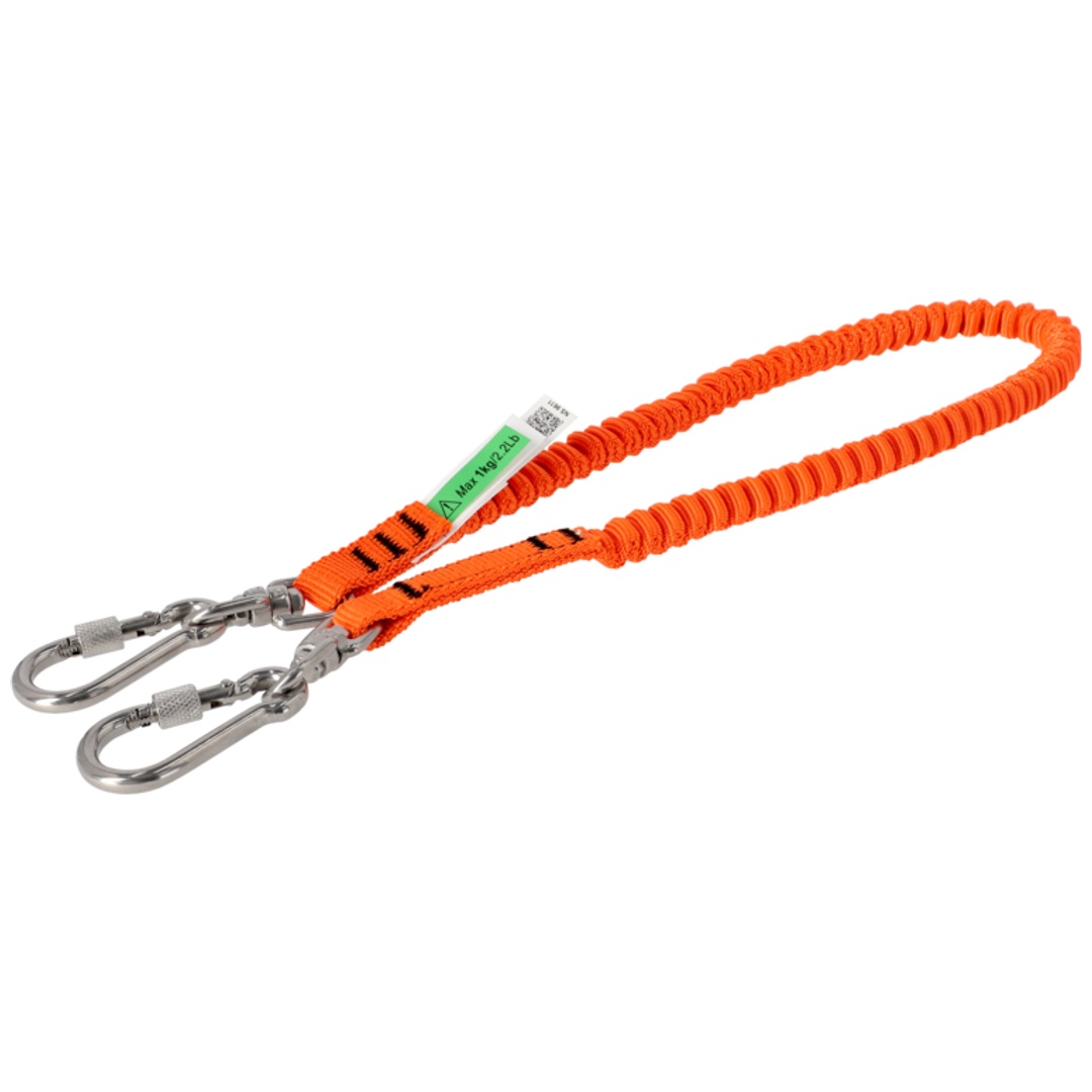 Bahco Leuchtend orangene Sicherungsleine mit drehbarem Karabiner 1 kg 0,6 m