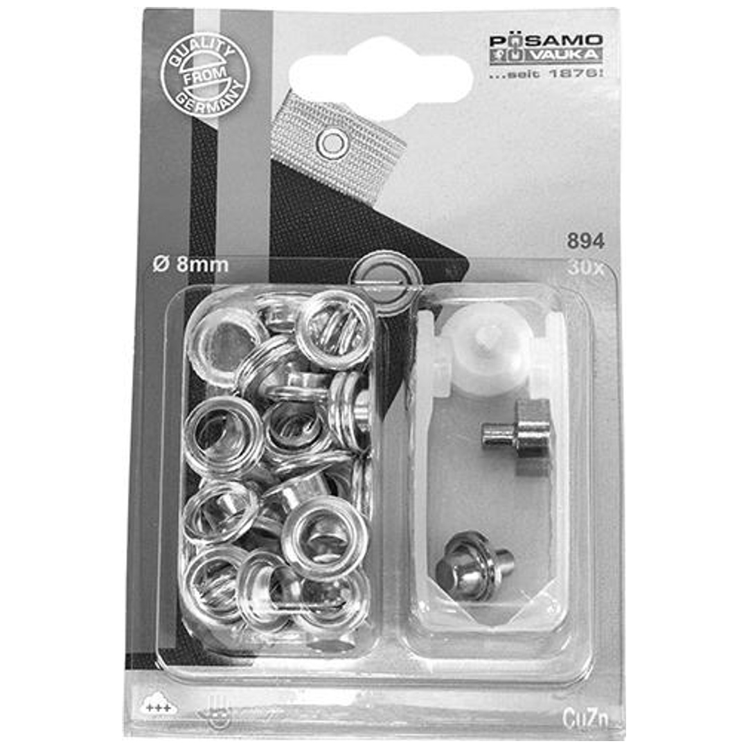 PÖSAMO Öse u. Sch. MS-vern. (SB)8,0mm a 30 Stück