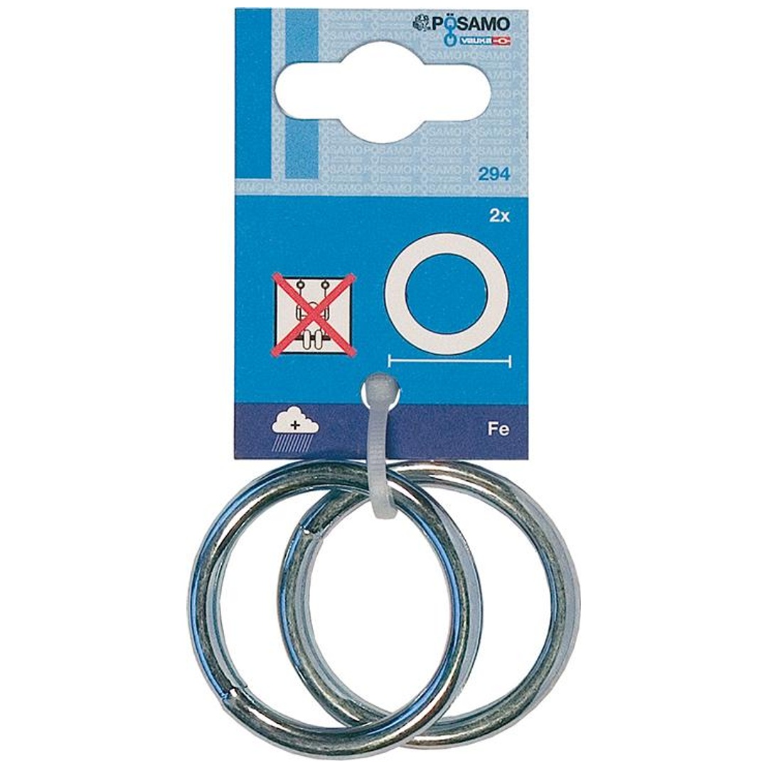 PÖSAMO Geschweißter Ring Stahl-verz. 35 x 5 a 2 Stk.