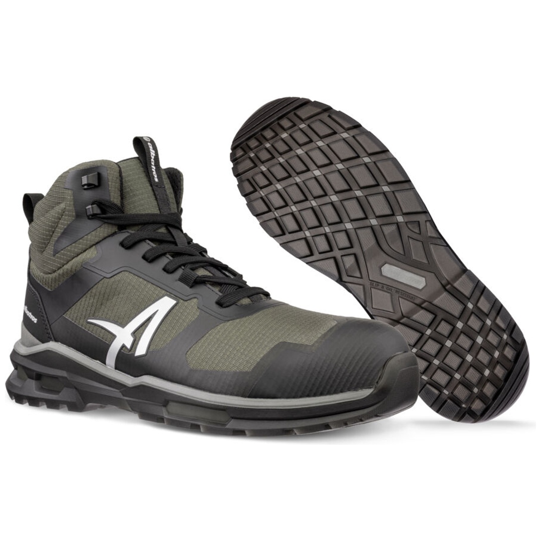 Albatros Sicherheitsstiefel HALO MID S3S ESD FO SR 637910 Gr. 44 grün/schwarz