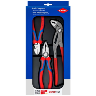 Knipex Bestseller-Paket 1 x 03 02 180, 1 x 70 02 160, 1 x 87 01 250 (SB-Karte/Blister)