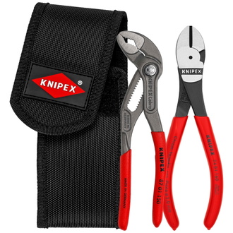 Knipex Mini-Zangenset in Werkzeuggürteltasche 1 x 87 01 150, 1 x 74 01 160 (SB-Karte/Blister)