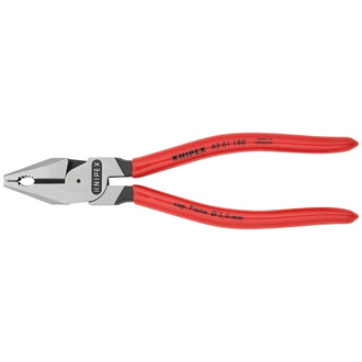 Knipex Kraft-Kombizange, mit Kunststoff überzogen, schwarz atramentiert, 180 mm