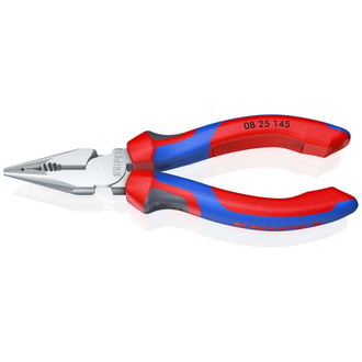 Knipex Spitz-Kombizange, mit Mehrkomponenten-Hüllen, verchromt 145 mm