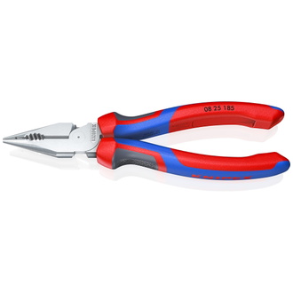 Knipex Spitz-Kombizange, mit Mehrkomponenten-Hüllen, verchromt 188 mm