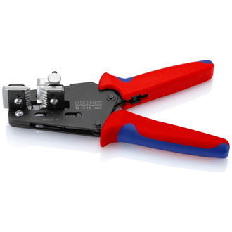 Knipex Präzisions-Abisolierzange mit Formmessern, mit Mehrkomponenten-Hüllen, brüniert, 195 mm, Art.Nr. 12 12 13
