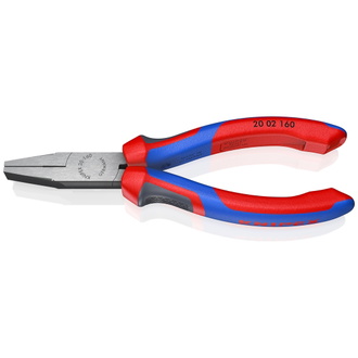 Knipex Flachzange, mit Mehrkomponenten-Hüllen, schwarz atramentiert 160 mm