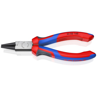 Knipex Rundzange, mit Mehrkomponenten-Hüllen, schwarz atramentiert 160 mm