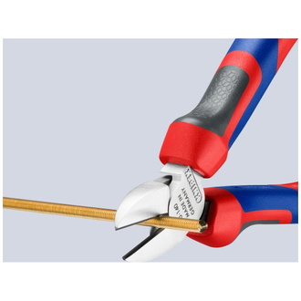 Knipex Seitenschneider, mit Mehrkomponenten-Hüllen, verchromt 140 mm