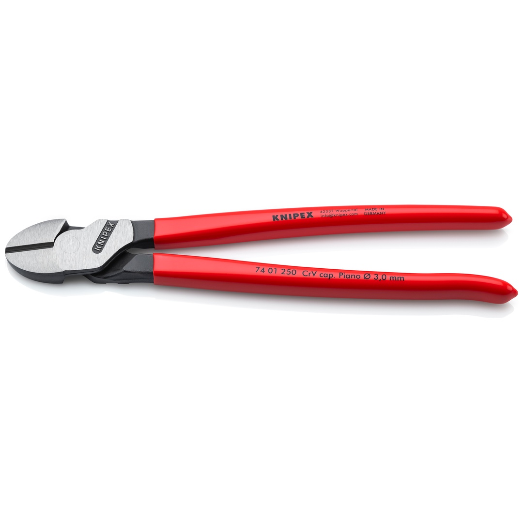 Knipex Kraft-Seitenschneider, mit Kunststoff überzogen, schwarz atramentiert, 250 mm