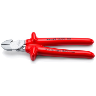 Knipex Kraft-Seitenschneider tauchisoliert, VDE-geprüft verchromt 250 mm