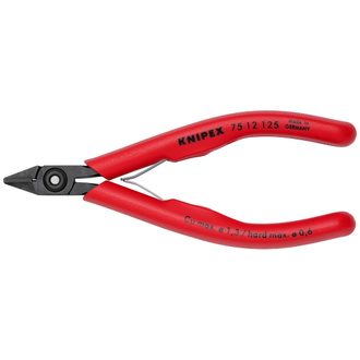 Knipex Elektronik-Seitenschneider mit Kunststoffhüllen brüniert 125 mm, Art.Nr. 75 12 125