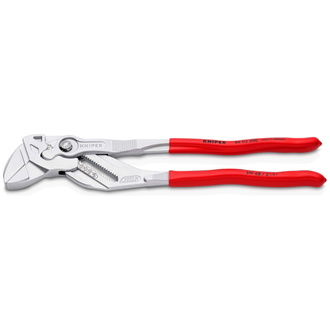 Knipex Zangenschlüssel Zange und Schraubenschlüssel in einem Werkzeug mit Kunststoff überzogen verchromt 300 mm