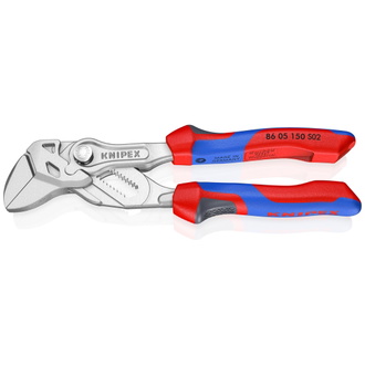 Knipex Zangenschlüssel mit aufgerauten Backen, mit Mehrkomponenten-Hüllen, verchromt 150 mm