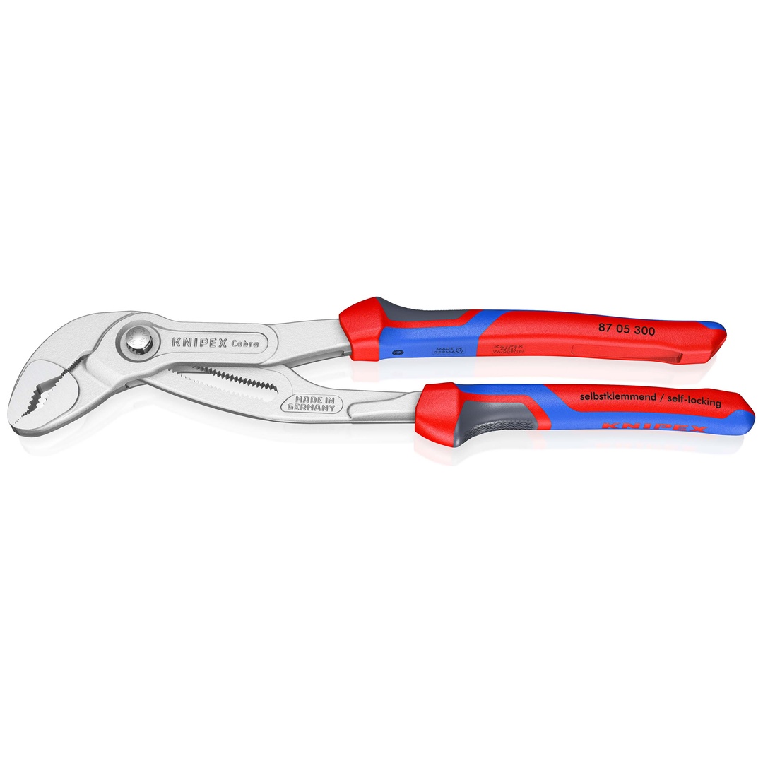 Knipex Cobra Hightech-Wasserpumpenzange, mit Mehrkomponenten-Hüllen, verchromt 300 mm