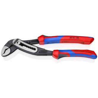 Knipex Alligator Wasserpumpenzange, mit Mehrkomponenten-Hüllen, schwarz atramentiert 180 mm