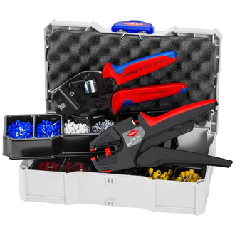 Knipex Crimp-Sortiment für Aderendhülsen 1 x 12 40 200, 1 x 97 53 09, 8 x Aderendhülsen Sets 265 mm
