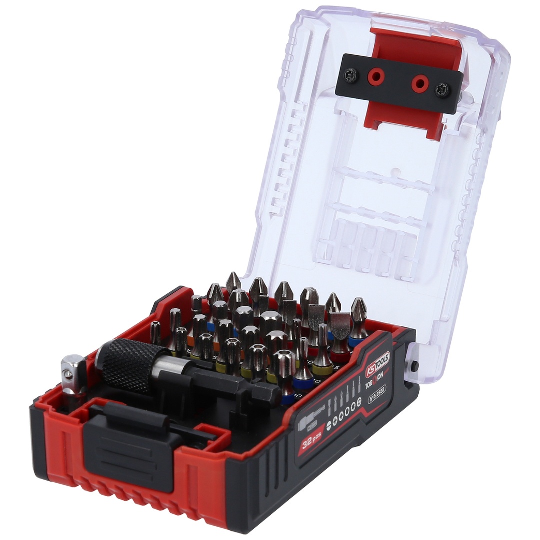 KS Tools 1/4 TORSIONpower Bit-Satz im eMONSTER-Akku-Design, 32-tlg.