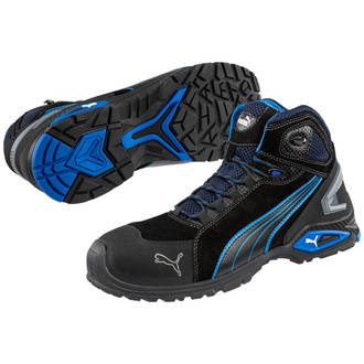 Puma Sicherheitsstiefel RIO MID S3L FO SR 632250 Gr. 39 schwarz/blau