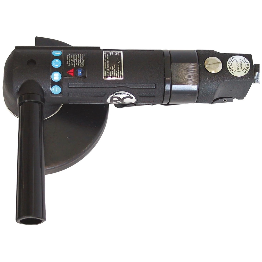 Rodcraft Druckluft-Winkelschleifer RC7166, Trenn-/Schleifscheibe-Ø 125 mm, Drehzahl 10000 U/min, 750 W, mit M14 Spindelgewinde.