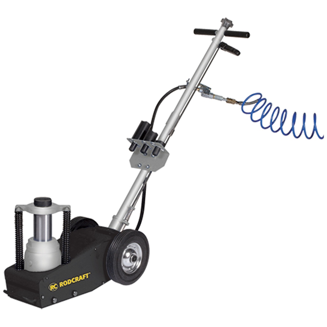 Rodcraft Lufthydraulischer Wagenheber bis 30 Tonnen Hubkraft, Min./Max. Höhe: 255 mm/ 488 mm, Gewicht: 54,4 kg