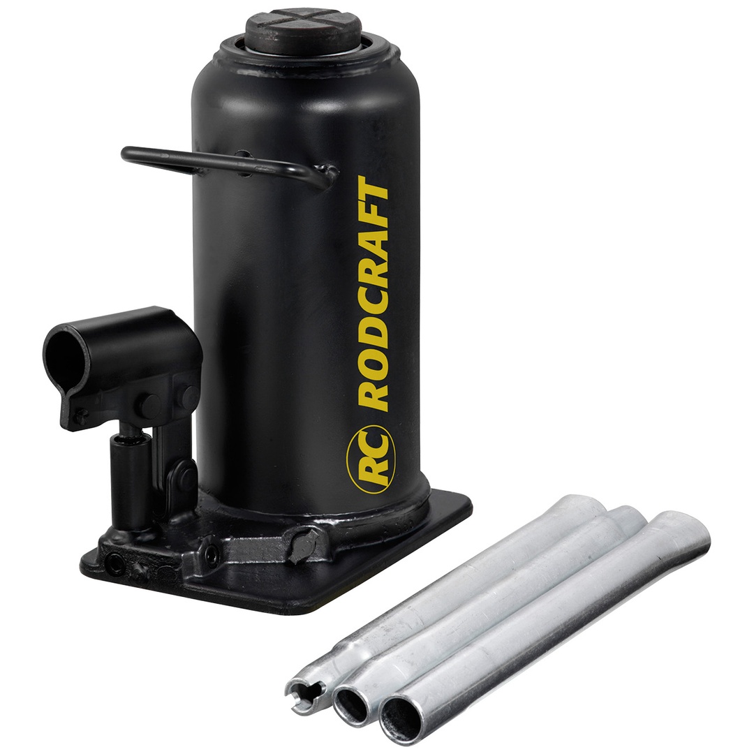 Rodcraft Flaschenwagenheber, hydraulischer Unterstellheber, Hubkraft 30 Tonnen, Hub 165 mm, Höhe (Min/Max): 280 x 445 mm, geschweißte Konstruktion, Üb