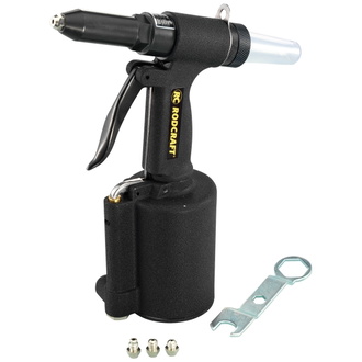 Rodcraft Druckluft-Nietpistole RC6700, Setzkraft 8,8 kN, Aluminium 2,4 - 5 mm, mit Sammelbehälter für abgerissene Nietdorne