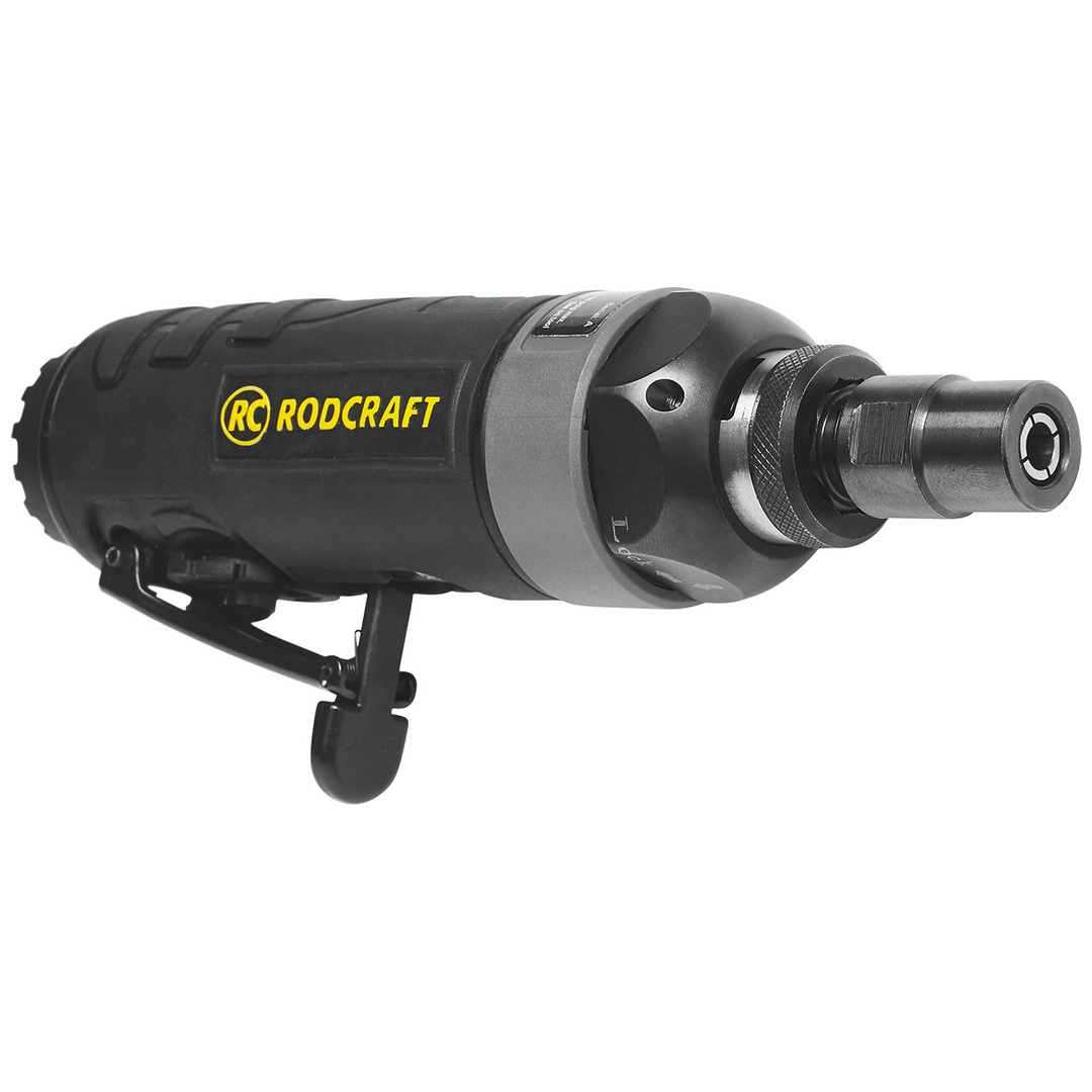 Rodcraft Druckluft-Stabschleifer RC7028, gerade Form, kurze Spindel, Spannzange 6 mm, 400 W, Drehzahl 27000 U/min
