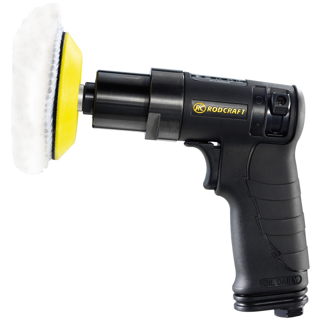 Rodcraft Druckluft-Einhand-Polierer RC7683, Schleifpad-Ø 75 mm, Drehzahl 15.000 U/min, 5mm Hub
