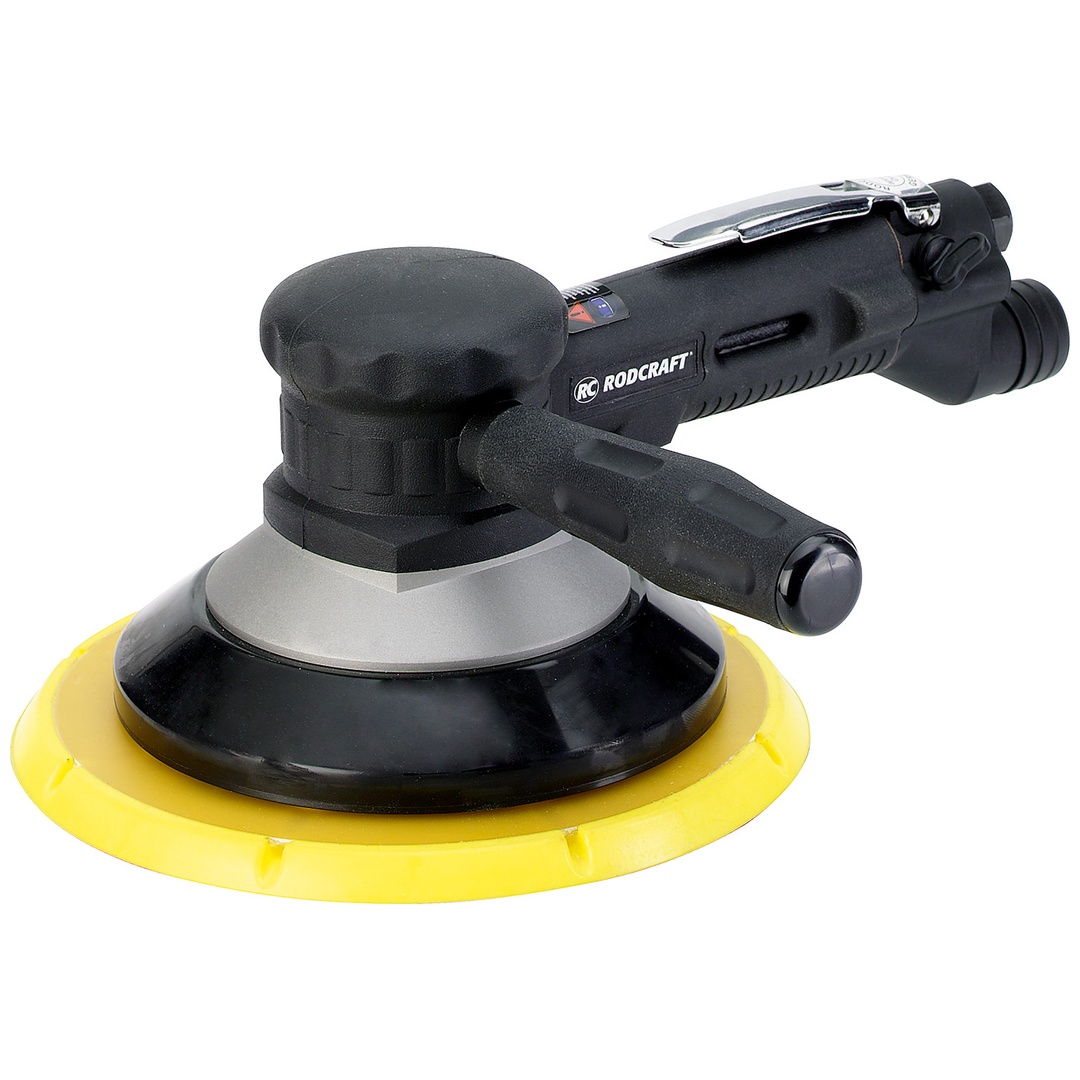 Rodcraft Druckluft-Exzenterschleifer RC7691V, Schleifteller-Ø 200 mm - 6xM4 mm, 900 U/min, 210 W, niedrige Vibration und geringer Geräuschpegel