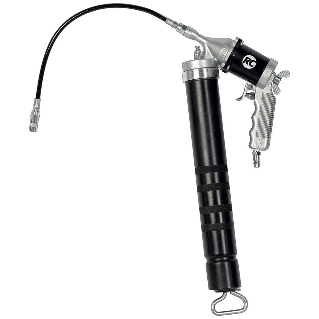Rodcraft Druckluft-Fettpresse RC8135, für Kartuschen 215 x 50 mm (400 ml), Beutel oder Direktbefüllung über Schmiermitteltank, hubabhängige Fettzufuhr