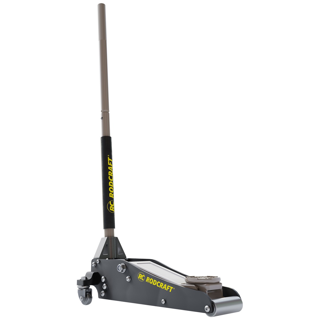 Rodcraft Rangier-Wagenheber bis 1.5 Tonnen Hubkraft, min. Höhe 90 mm, max. Höhe 358 mm, Chassis Länge 485 mm, nur 14,3 kg Gewicht, aus Aluminium