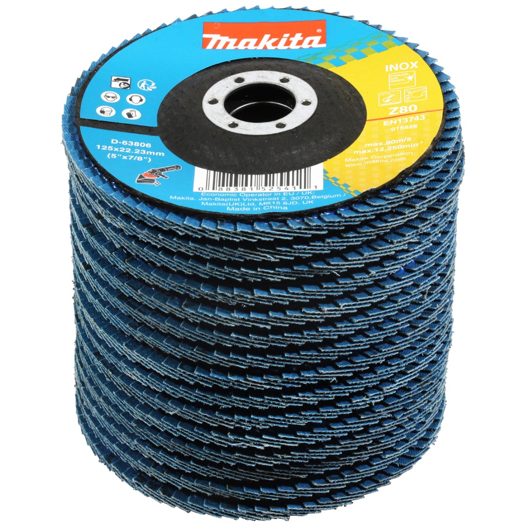 Makita Fächerschleifscheiben Ø 125 mm, K80, 15 Stk.