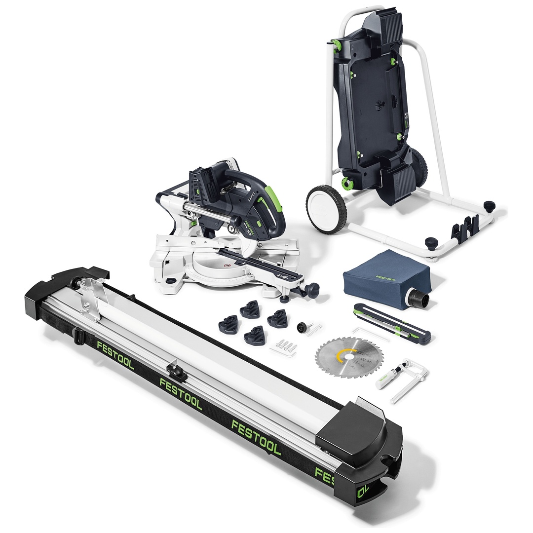 Festool Akku-Kapp-Zugsäge KAPEX KSC 60 EB-Basic-Set-UG, incl. Kreissägeblatt, Untergestell, Zubehör