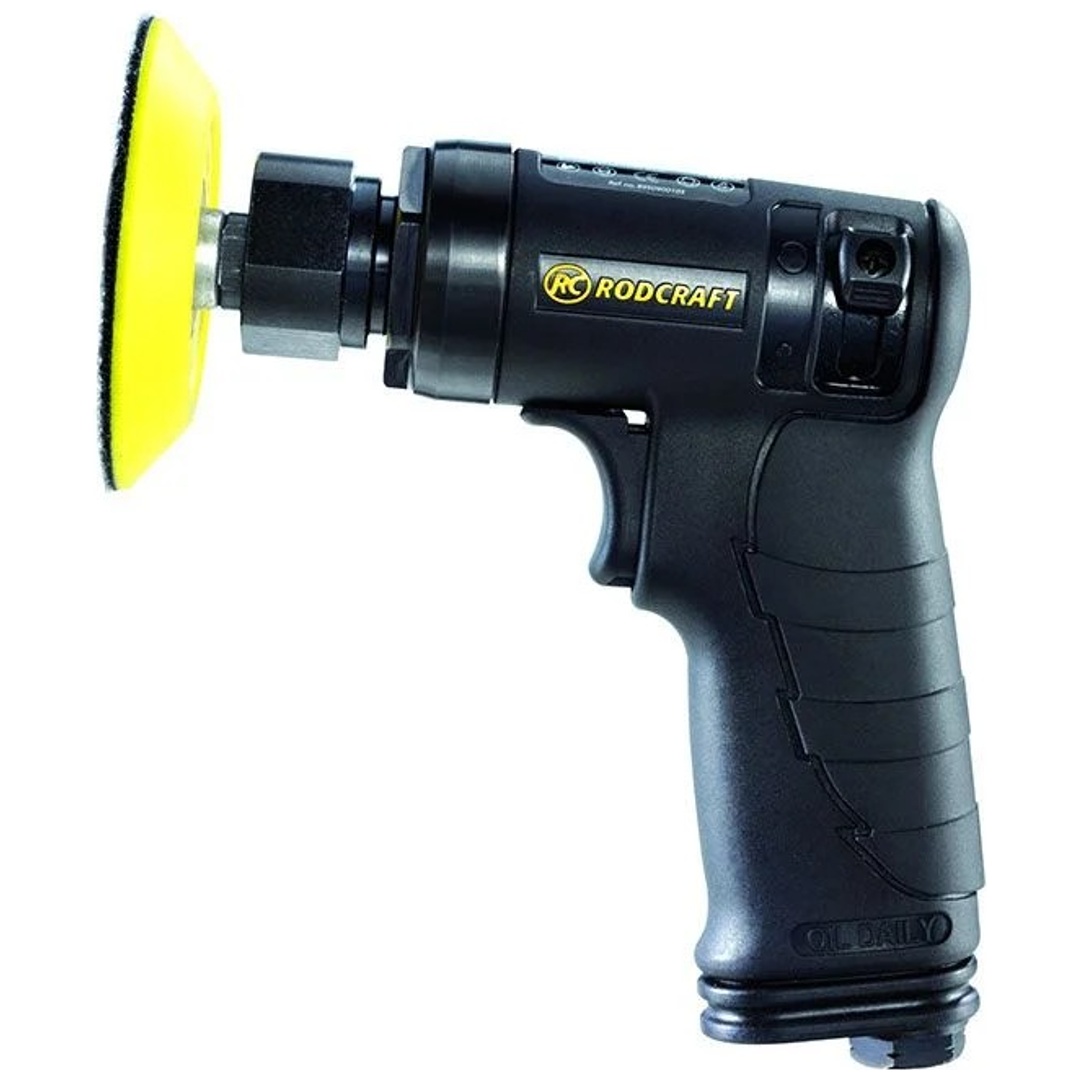 Rodcraft Druckluft-Exzenterschleifer RC7682, Schleifteller-Ø 50 mm und 75 mm, Drehzahl 15000 U/min, 150 W