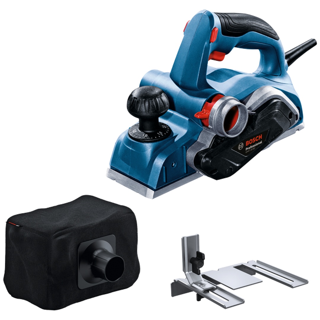 Bosch Professional Bosch Hobel PRO GHO 20-82, incl. Parallelanschlag, Zubehör, Karton