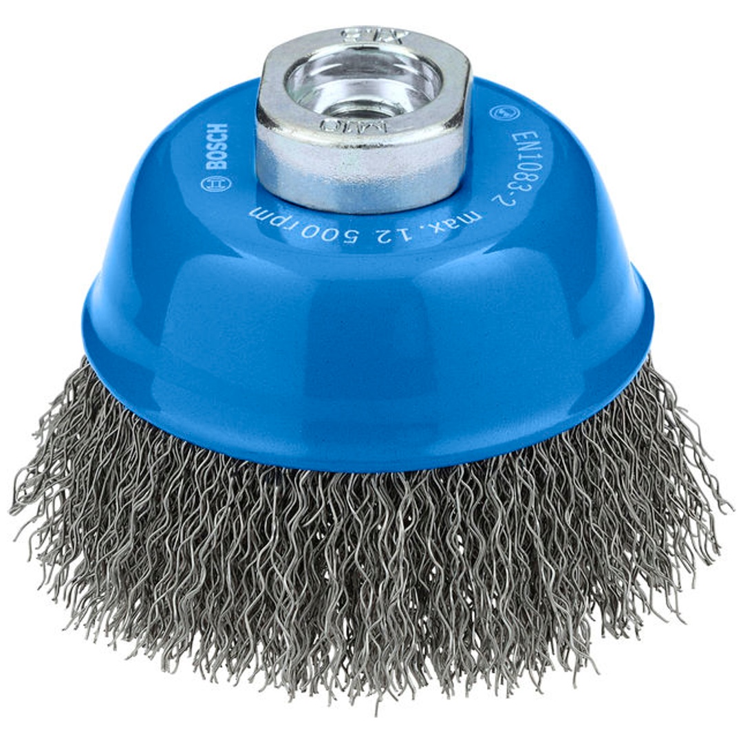 Bosch Metal clean Topfbürste, 75 x 0,3 mm, M10, gewellt