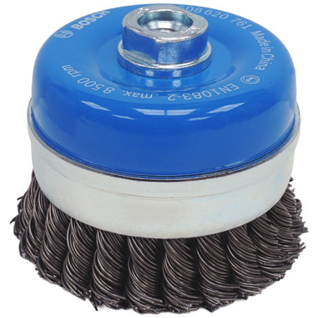 Bosch Metal heavy Topfbürste, 100 x 0,8 mm, M10, gezopft