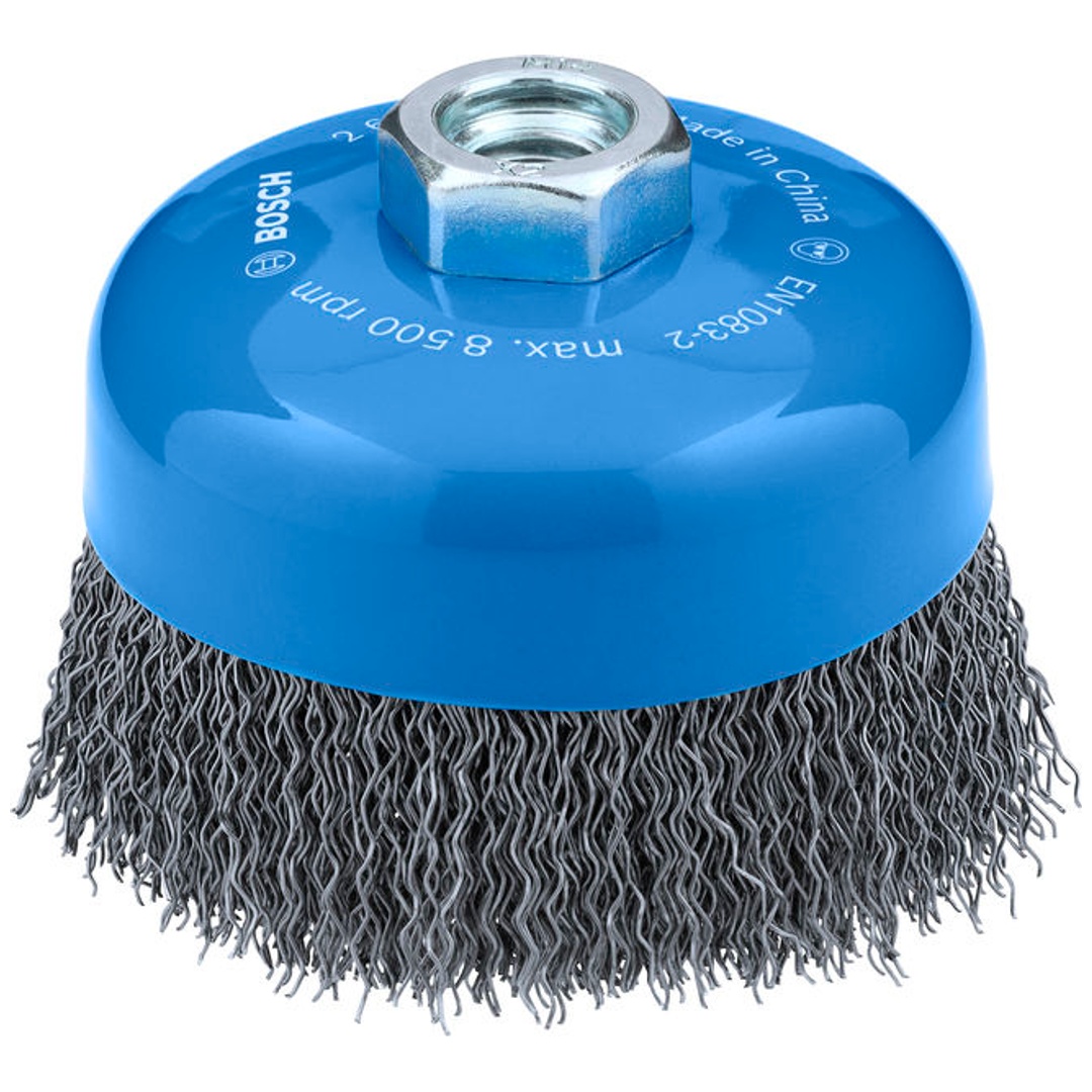 Bosch Metal clean Topfbürste, 100 x 0,5 mm, M14, gewellt