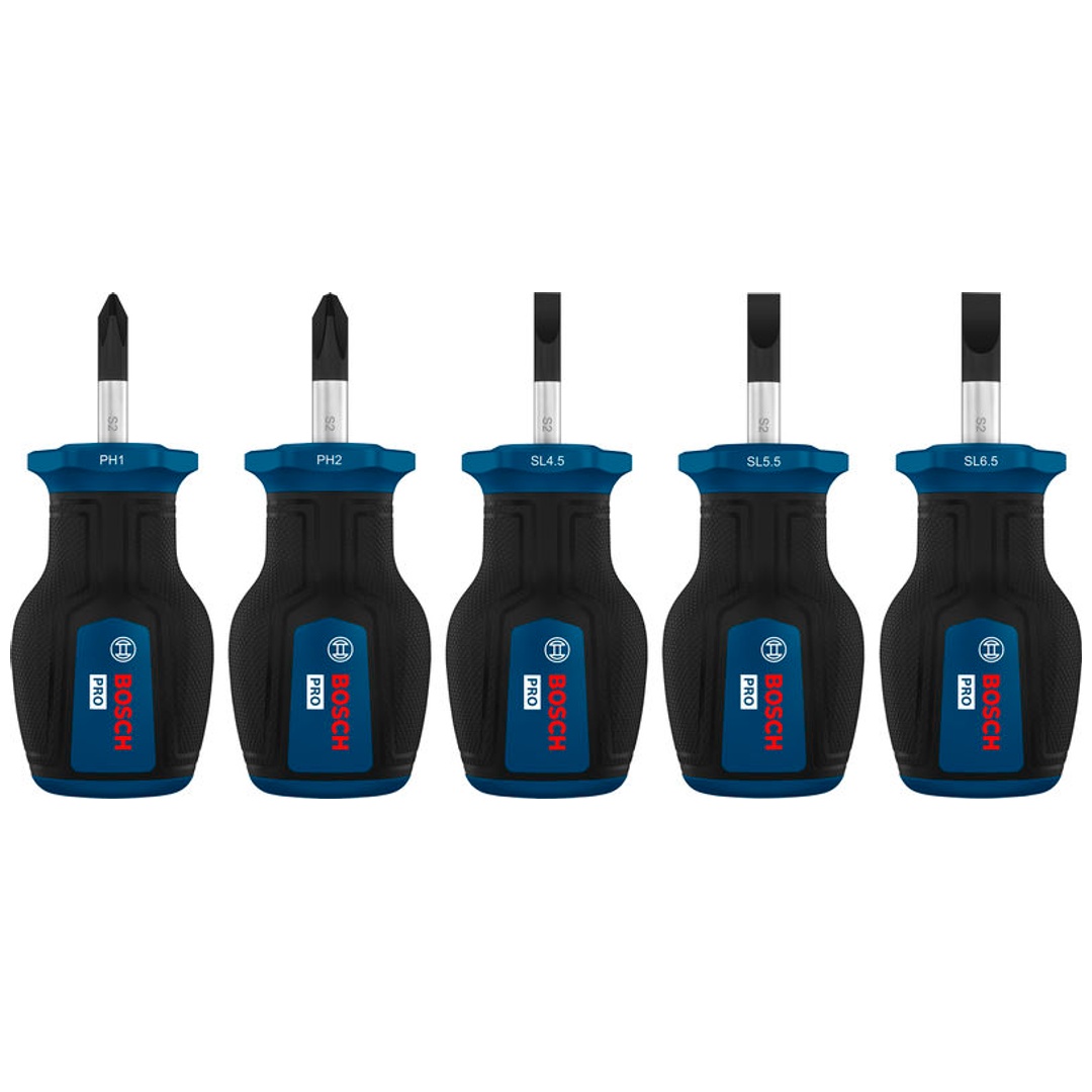 Bosch PRO Stubby-Schraubendreher-Set PH/SL, 5-tlg.