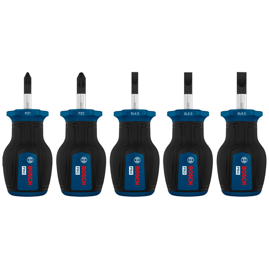 Bosch PRO Stubby-Schraubendreher-Set PZ/SL, 5-tlg.