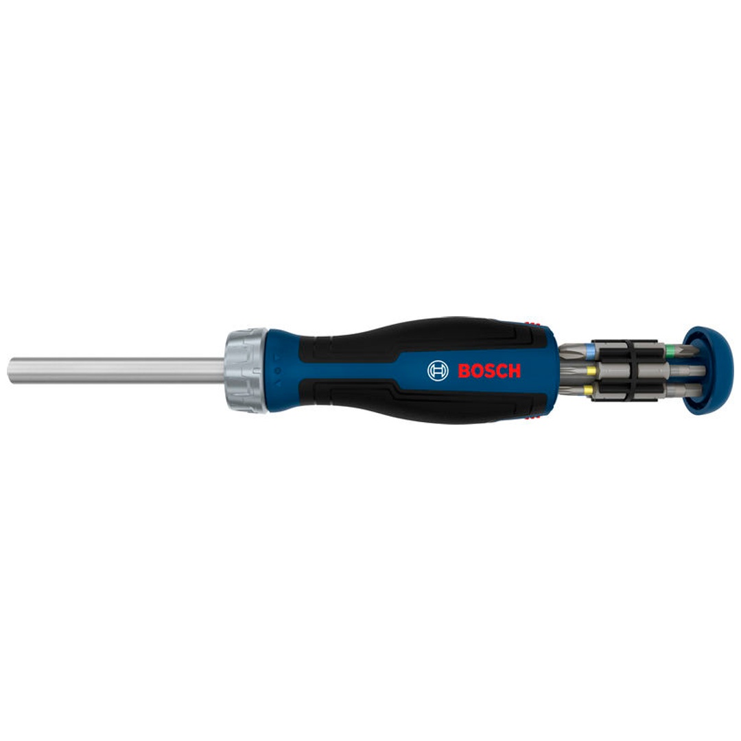 Bosch Bit-Ratschenschraubendreher mit Magazin, 12 Bits