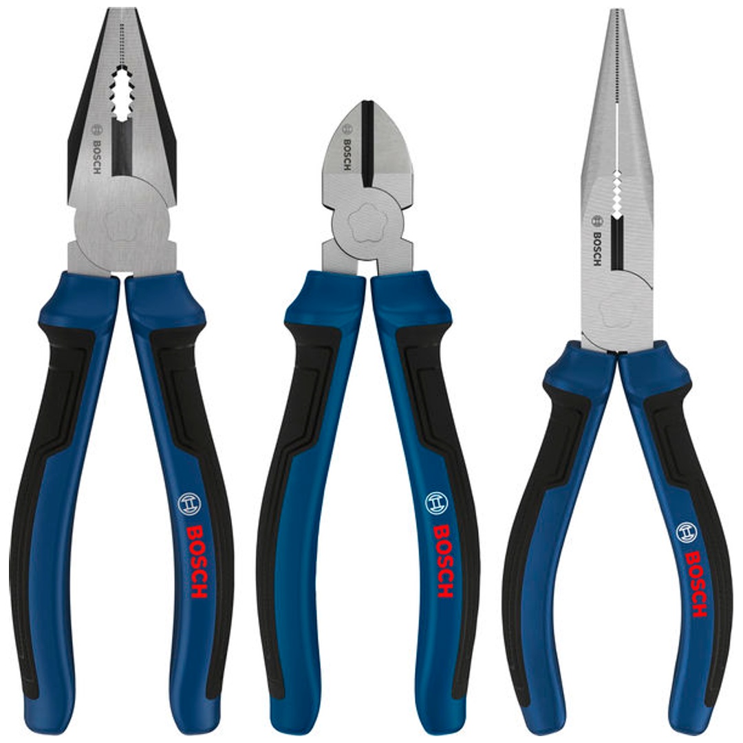 Bosch Zangen-Set, Mehrkomponentengriffe, 3-tlg.