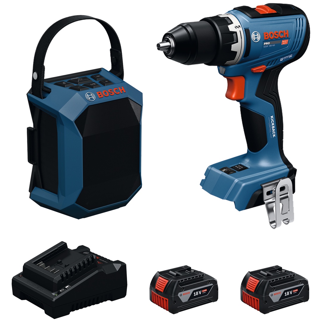 Bosch Professional Bosch Profi Set 18V: GPB 18V-1 C + GSR 18V-65 + 2x 5,0 Ah + GAL 18V-40-2