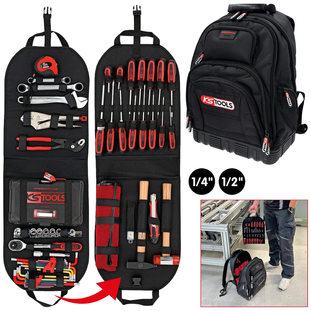 KS Tools Universal-Werkzeugrucksack, 328-tlg