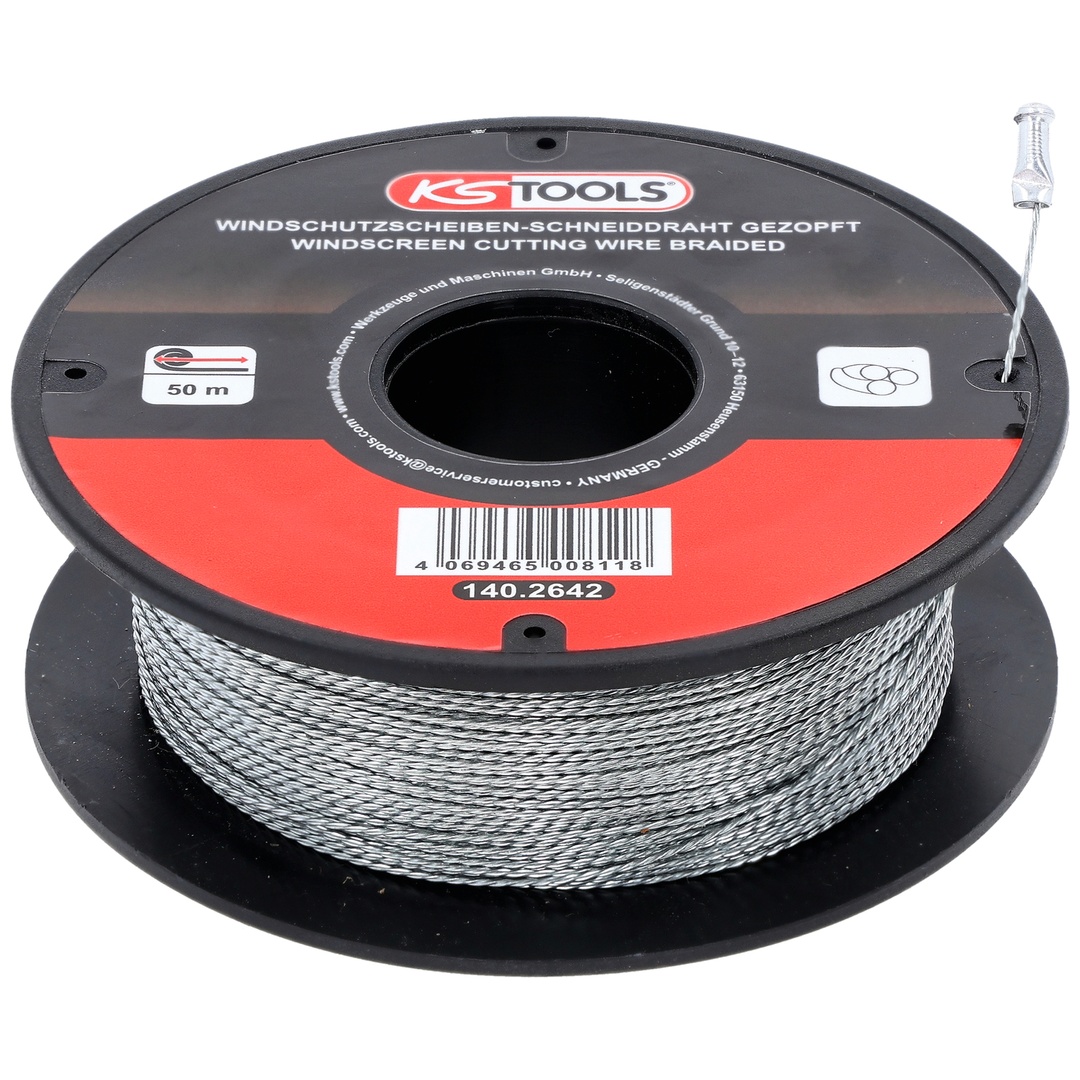KS Tools Scheiben-Schneiddraht, gezopft, 50 m