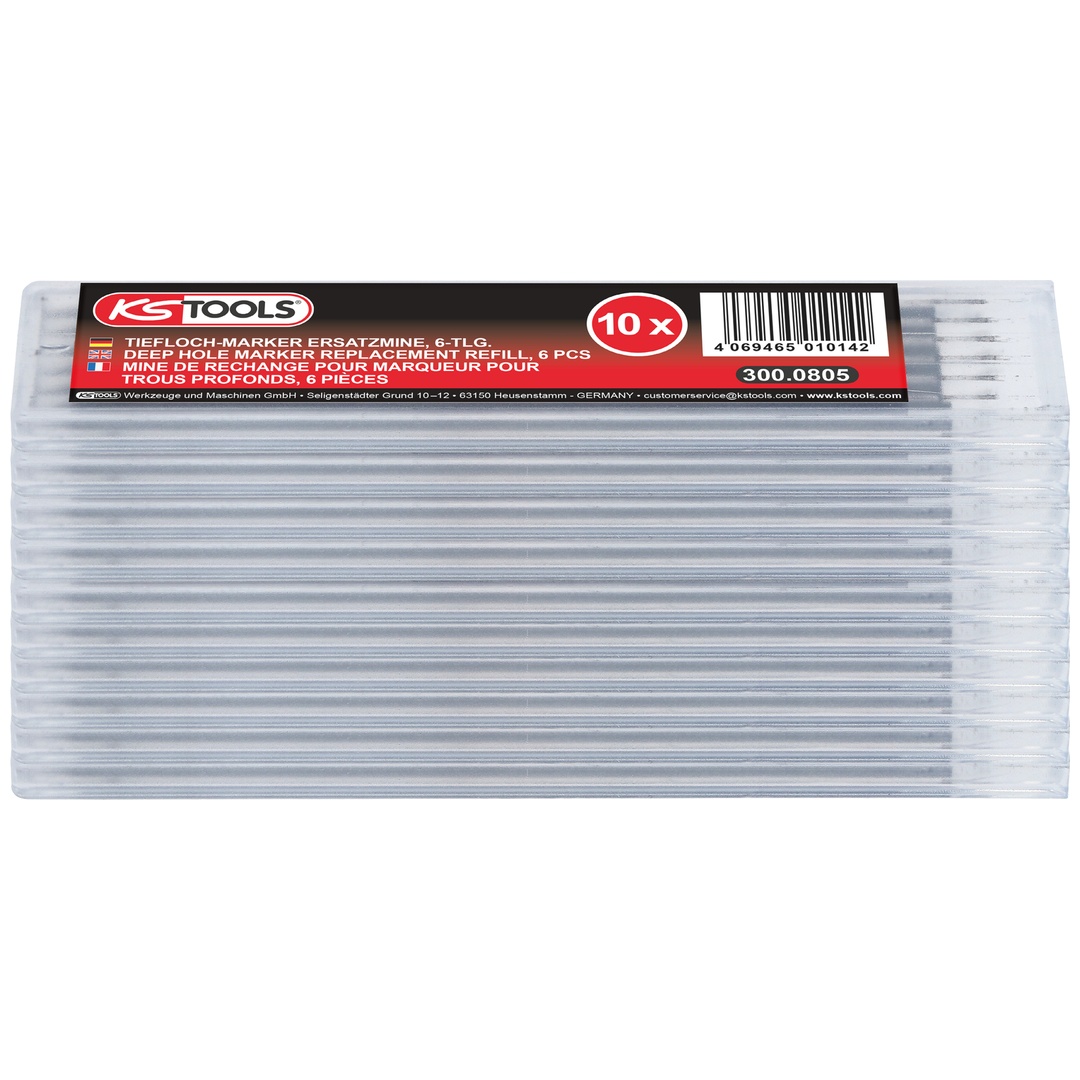 KS Tools Tiefloch-Marker Ersatzmine, 10x6er Pack